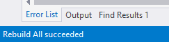 Rebuild All succeeded